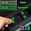 Car Window Button Luminous Sticker Car Style Glowing Sticker Window Lifter Switch Night Fluorescent Decals Interior Stickers