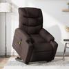 Vidaxl Lift Recliner Massage Chair, Reclining, Dark Brown, Fabric