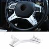 For Benz E-Class W212 2014-2015 ABS Silver Steering Wheel Strip Cover Trim 1PCS