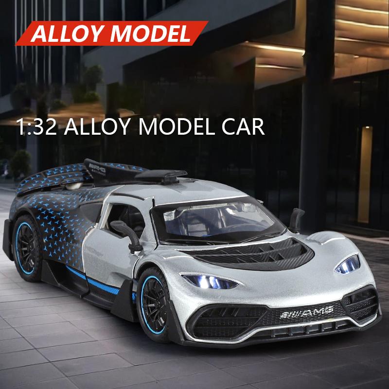 1/18 BENZ AMG ONE Alloy Super Sports Car Model Sound and Light Boy Toy Car Model Figure Birthday Gift Collection Desk Decoration