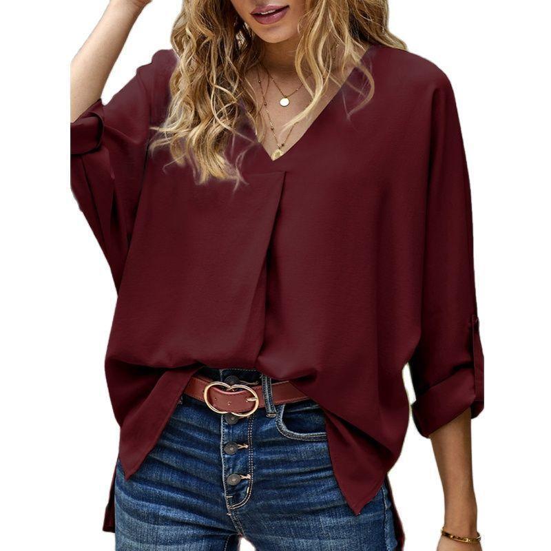 Solid Casual Loose Blouses For Women Fashion Autumn Vintage Women's Oversized Shirts And Blouses Elegant Youth Female Tops Plus Size