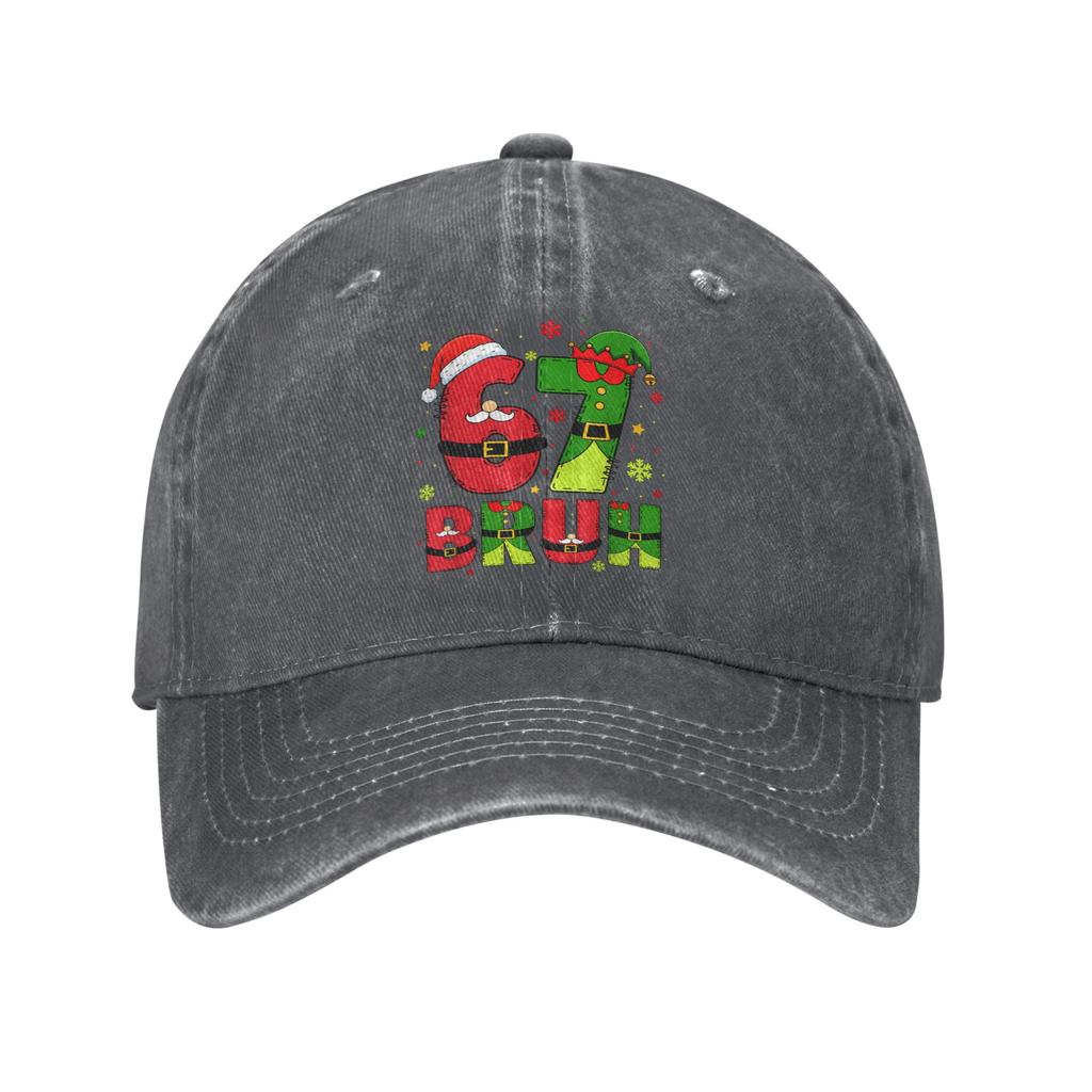 Bruh 67 Six Seven 6 7 Meme Christmas Casual Baseball Cap For Men Summer Hunting Camping Hip Hop Hats Sun-Proof Baseball Caps