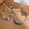 Exquisite Retro Heart Tassel Bracelet: Sterling Silver, High-End Luxury Jewelry for Women
