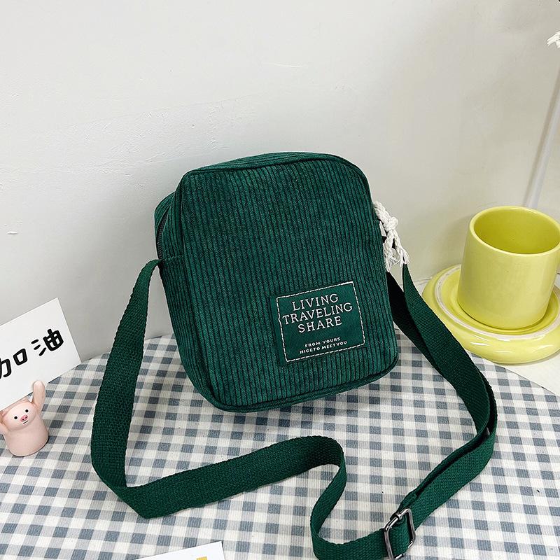 Fashion Women Corduroy Crossbody Messenger Bag Shoulder Bags Ladies Casual Handbag for Women