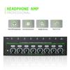 8 Channel Stereo Headphone Amplifier LED Sound Amplifier With Power Adapter EU US Plug Adapter Headphone Amplifier