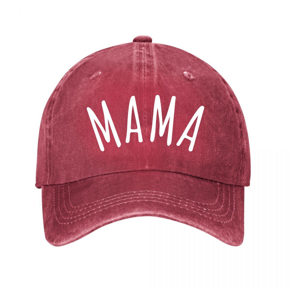 MAMA Baseball Cap New Vintage Washed Cotton Baseball Cap Parent Kids Sun Hats Adjustable