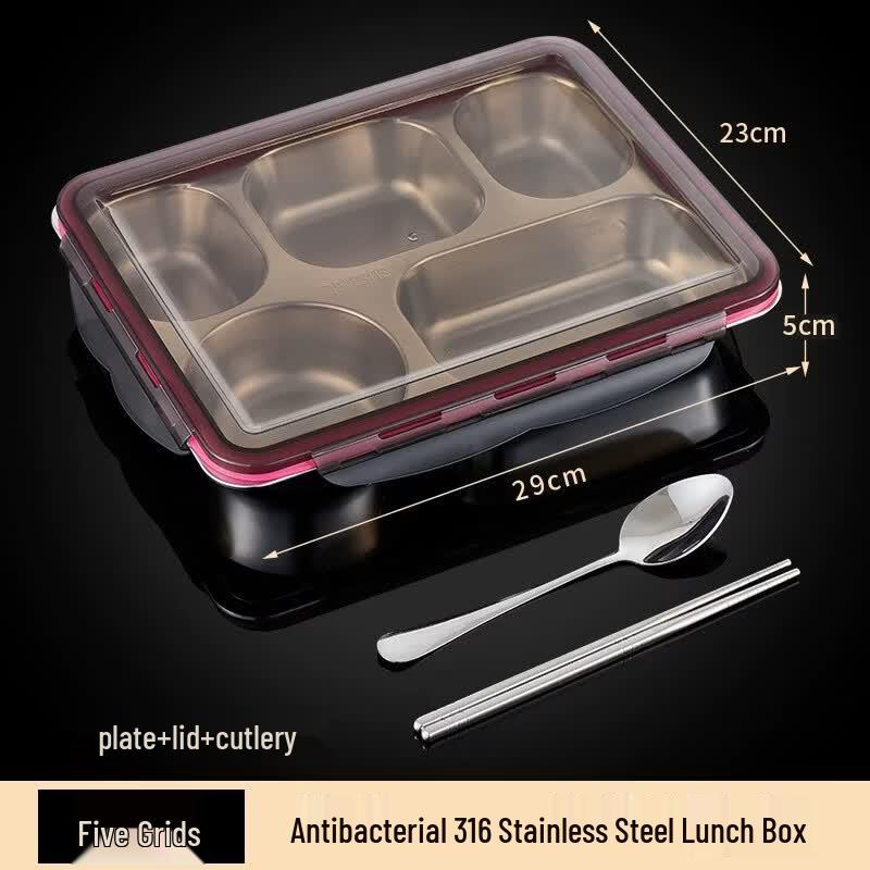 Divided Stainless Steel Leak-Proof Lunch Box