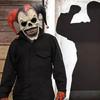 Větraná klaunská kostýmová maska Latexová kostýmová krycí maska na obličej Nastavitelný střih pro halloweenské oslavy a hraní rolí