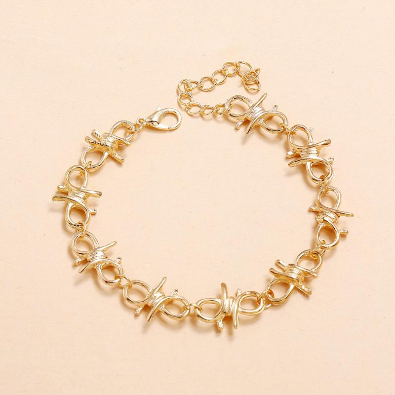 RUI RUI YU Woman Bangles Rock Punk Metal Thorns Chain Bracelet Hip Hop Punk Style Jewelry