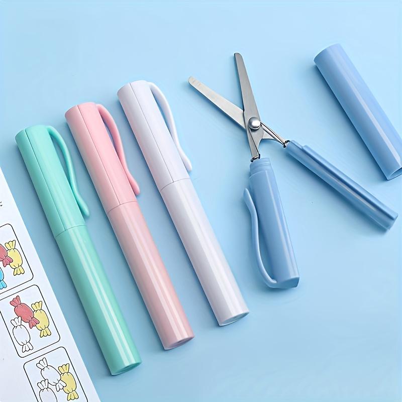 

Mini Folding Pen Scissors Portable Safety Craft Scissors for Students Office 1pcs