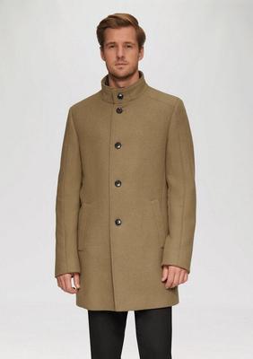 s.Oliver Coat Made of a Wool Blend with a Fixed Quilted Insert (2149194) Brown