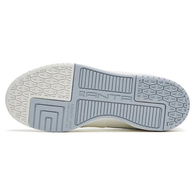 Anta Lifestyle Series Non-Slip Durable Low-Top Skate Shoes Women Sneakers White Gray 922318062-1