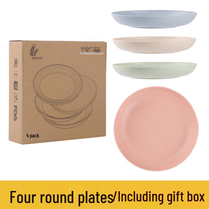 Eco-Friendly Wheat Straw Tableware Set: Portable Fork, Spoon, Chopsticks (3-Piece) + Cup, Bowl, Plate (6-Piece) - Ideal Promotional Gift