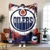 Edmonton Oilers Soft and Comfortable Flannel Suitable for Sofas Living Rooms Outdoor Camping Travel and Also Makes a Great Anniversary Gif