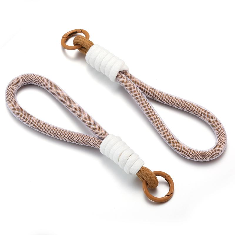 10 colors Mesh Lanyard Fluorescent Braid Rope Phone Case Hanging Cord Keychain Bag Pendant DIY Keychain V1002