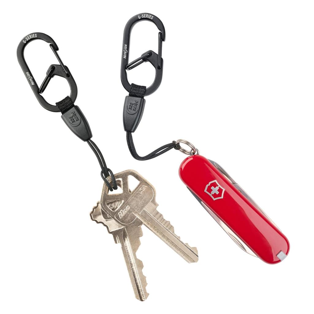 Nite Ize G Carabiner Mini Strap Black #1 (2 pieces)