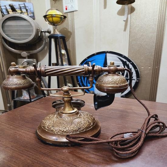 Messing antikk telefon Royal Marine Fasttelefon Messing Rotary Dial Telefon