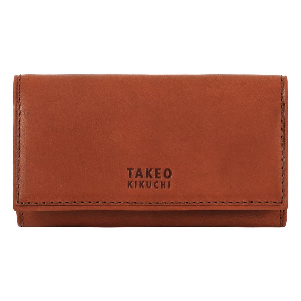 Key Key 4 740602 Heritage Casual Nume Cowhide Genuine Leather 40th Anniversary Brown [Takeo Kikuchi] Case, Holder, Keys, Compact, Small, Men's [02]