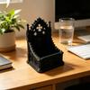 Elegant Dark Aesthetic Organiser Box With Detailed Skeleton Relief For Collectibles Display Storage Container