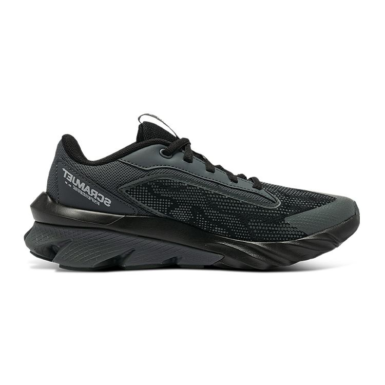Under Armour Boys' Charged Scramjet 4 Running Shoes Pitch Grey Black 3024208-100