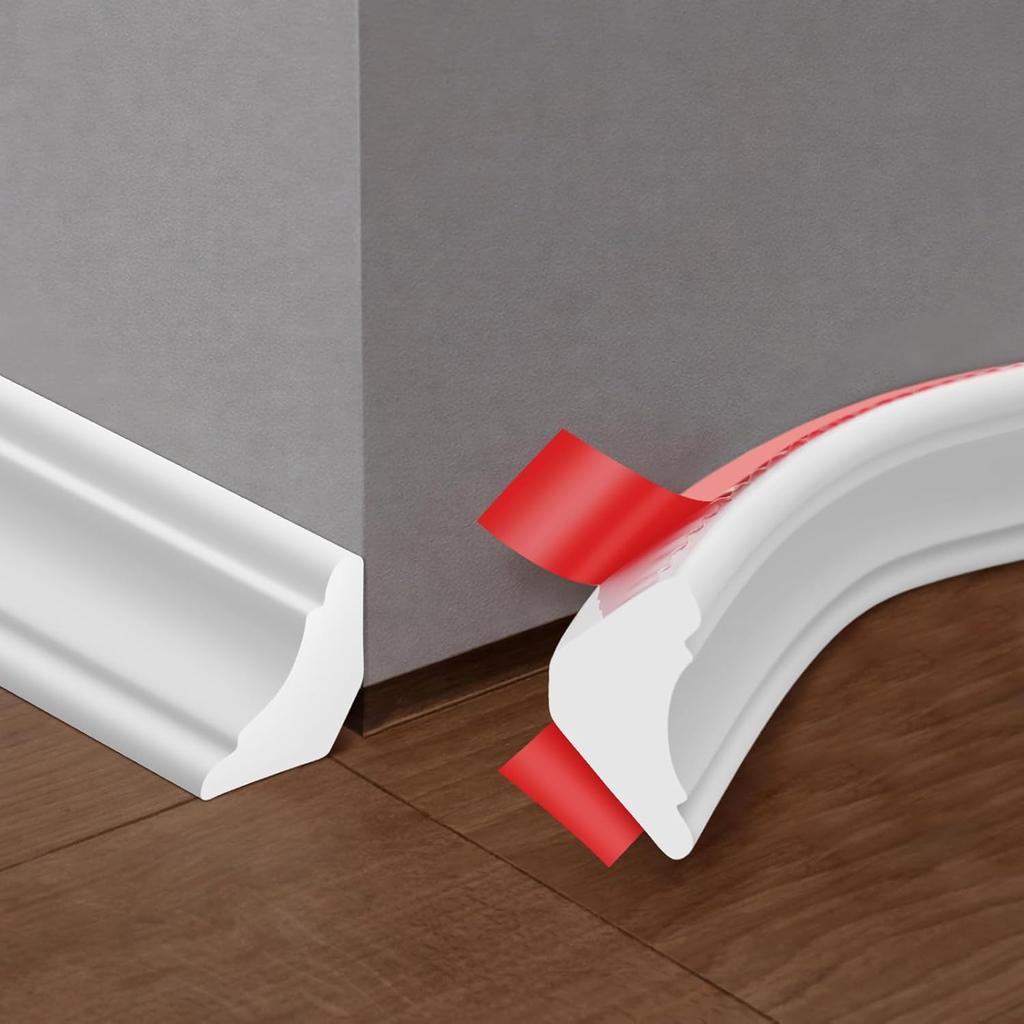 1PC 1/2/3m PVC corner decoration self-adhesive wall corner molding - white 90 ° corner decoration, suitable for wall and floor e