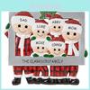 Charming Family Resin Christmas Ornaments For Joyful Holiday Tree Dcor