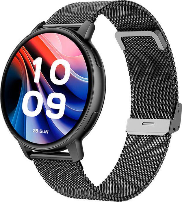 SPC SMARTEE DUO CLASSIC - Smartklokke svart med utskiftbar rem, AMOLED 1,43”, Bluetooth-samtaler, 8 dagers batteritid, IP68