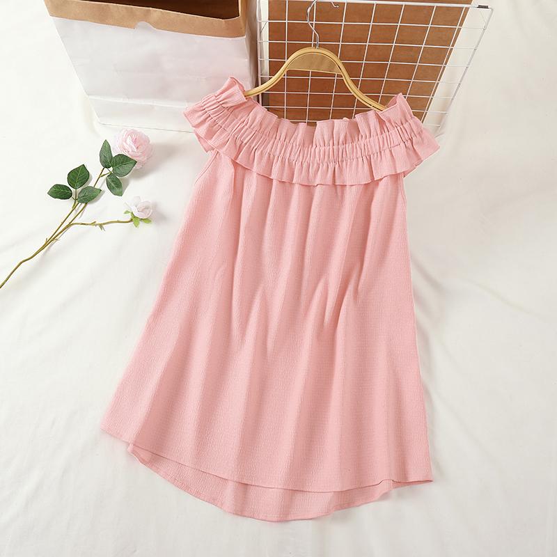 VONDA Женские летние блузки с коротким рукавом и оборками на открытых плечах 5XL синий — фото 6