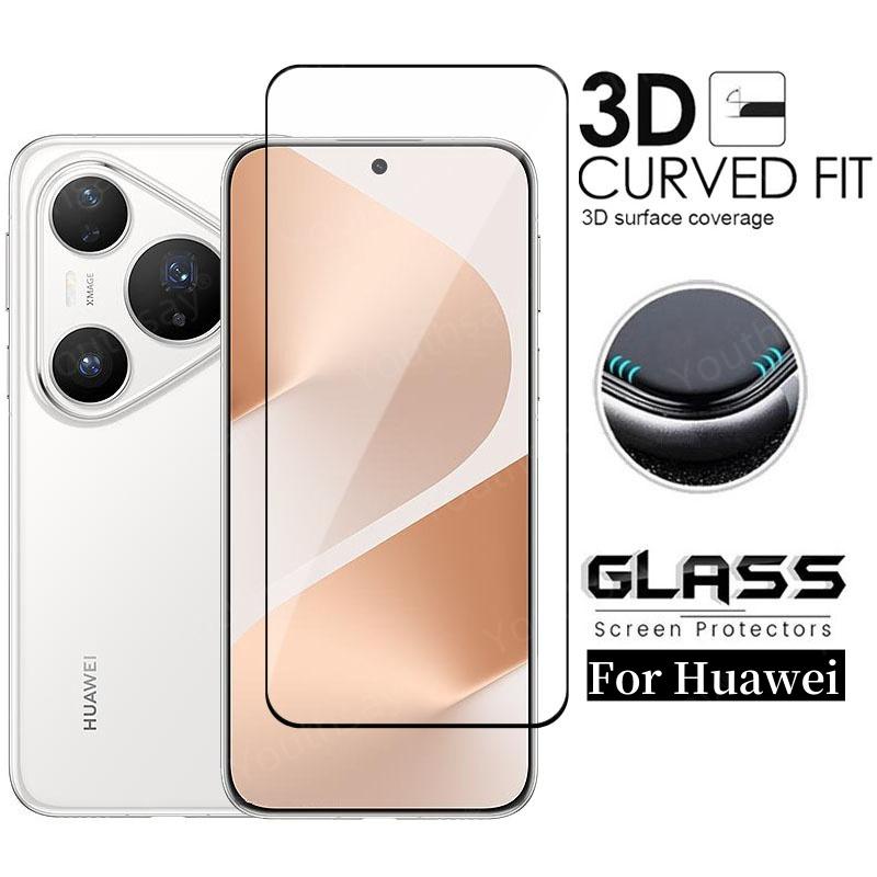 Full Cover Glass For Huawei Pura 80 Pro Screen Protector Huawei Pura 80 Pro+ Tempered Glass 3D Protective Phone Film Pura 80 Pro