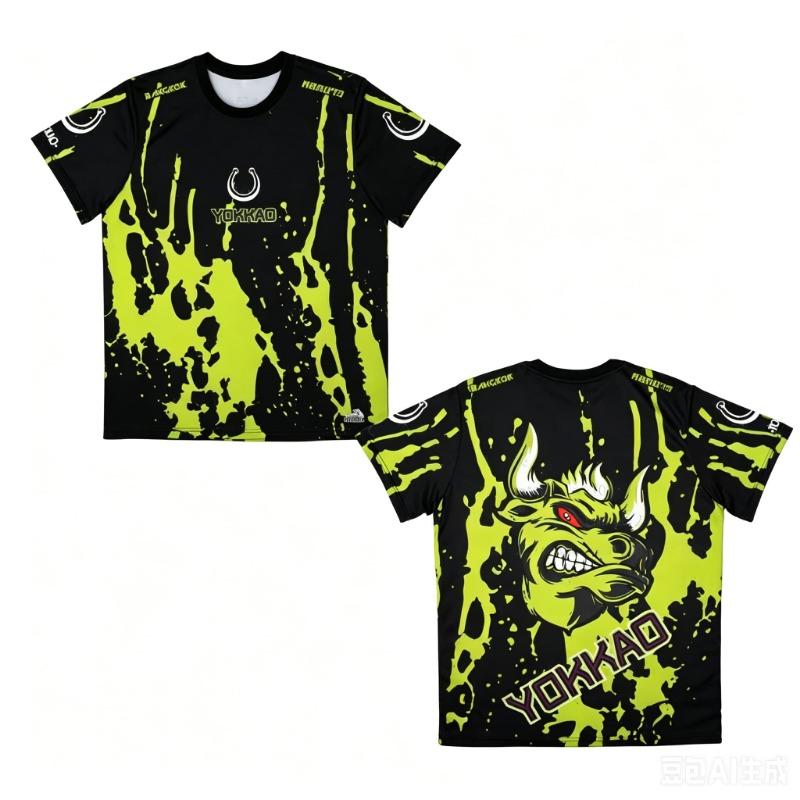 YOKKAO Muay Thai T-Shirt Men Women 3D Print Streetwear Flame Graphic Tees Boxing Training Shirt Casual Sportswear Short Sleeve