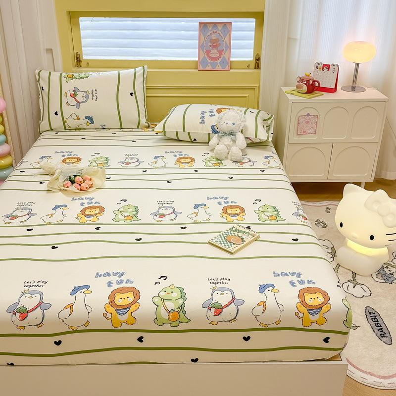 2025 New 100% Cotton Bed Sheet Flower Series Printed Double Top King Sheets For Girls Boys Kids Single Queen King Size Bed Linen