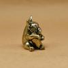 1PCSCollection Statues Desktop   Solid Copper Pug Figurines Feng Shui  Vintage Brass Dogs Ornament Tea Pet Home Decor