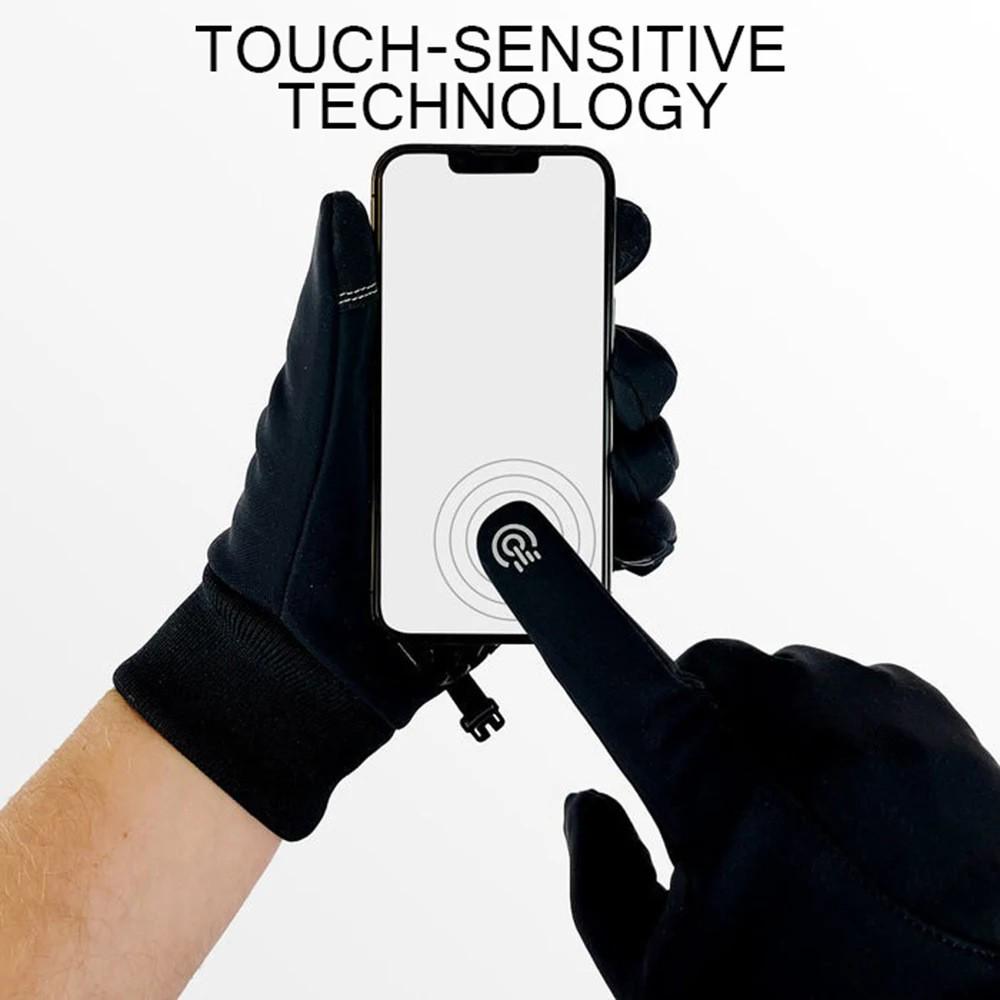 Fleece-Lined Touchscreen Winter Sports Gloves - Windproof, Non-slip, Heating for Men & Women