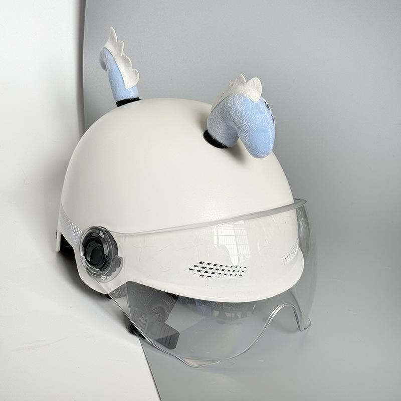 Motorcycle helmet decoration dinosaur tail cartoon candy colored small dinosaur electric bike helmet ski helmet universal