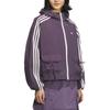adidas Originals Windbreaker Hooded Fashion Simple Versatile Jacket Women Jacket Dark-Violet KB8965