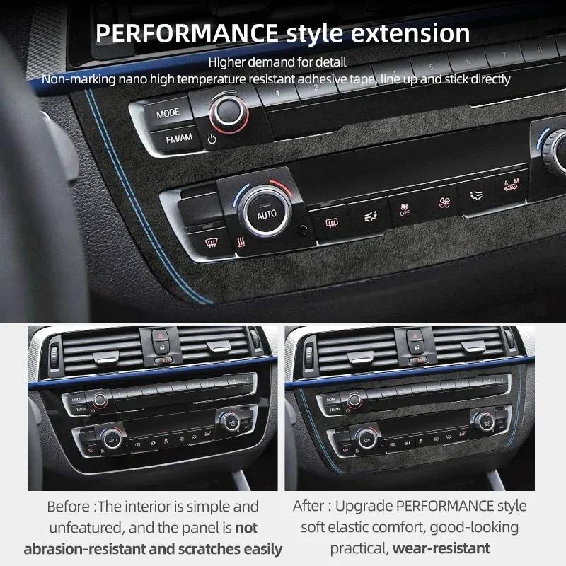 Betterhumz For BMW F20 F21 F22 Series 1 2 M235i Car Interior Air Conditioner CD Trim Panel Sticker Made of Alcantara Accessories