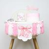 Girls Half Birthday Decorations 6 Month 1/2 Butterfly Birthday Tassel High Chair Banner Pink Room Party Decorations