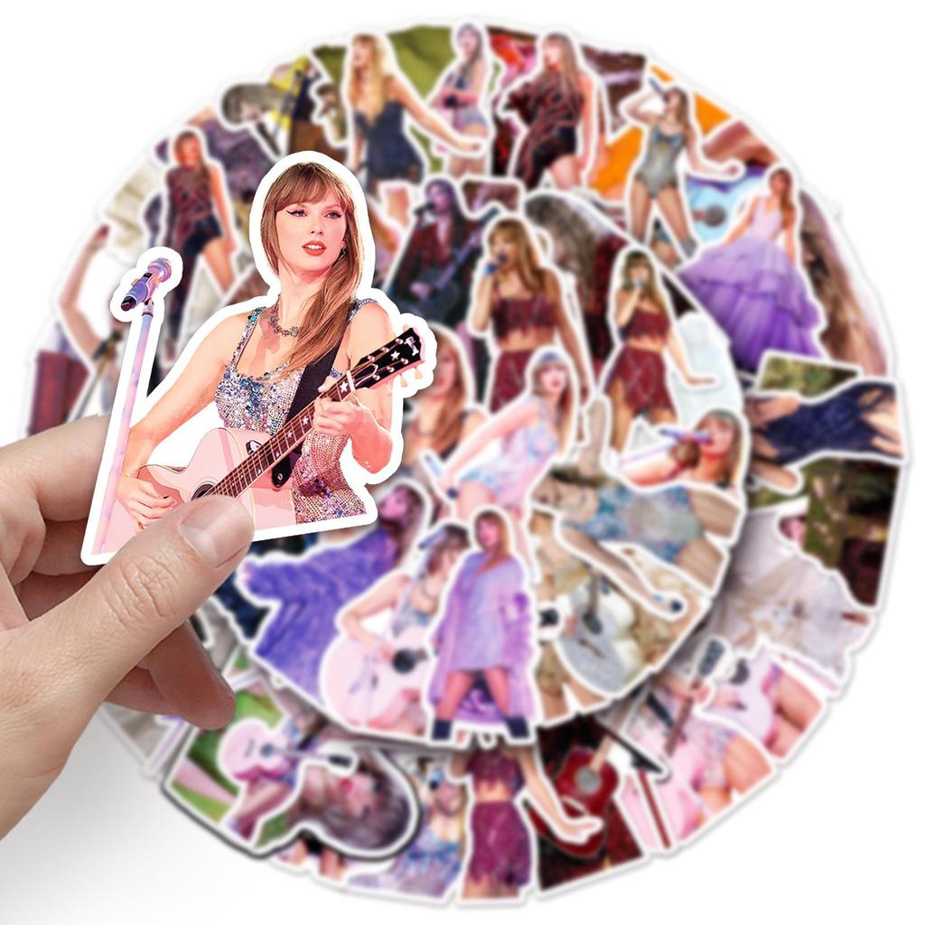 52 Sheets Taylor Tour Celebrity Merchandise Creative Stickers for Water Bottles, Phones, Computers