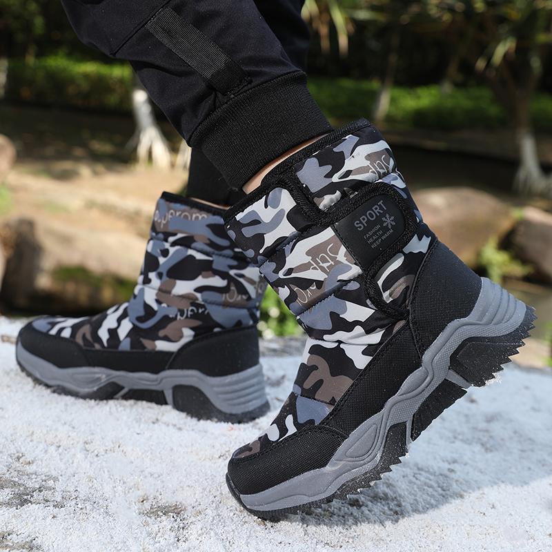 Stivali da Neve Caldi in Velluto High Top per Bambini Scarpe in Cotone per Ragazzi e Ragazze Scarpe in Cotone da Studente