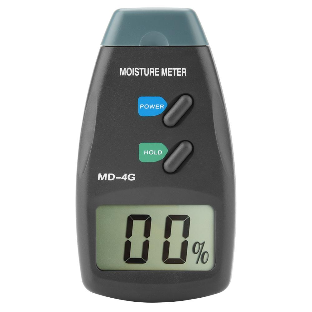 MD4G LCD Digital 4 Pin Holzfeuchtemesser Holz Hygrometer Feuchtigkeitsmesser 5 Prozent 40 Prozent