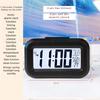 Despertador Digital Inteligente Preto Branco Visor LCD com Temperatura Calendário Temporizador Luz LED para Quarto Escritório (Sem bateria)