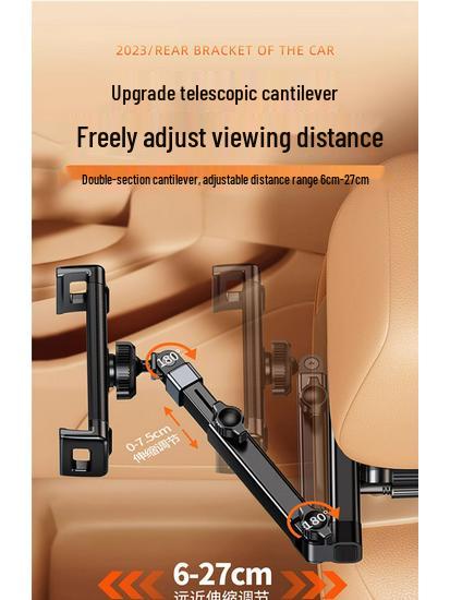 Adjustable Rear Seat Tablet & Phone Holder for Car Headrest