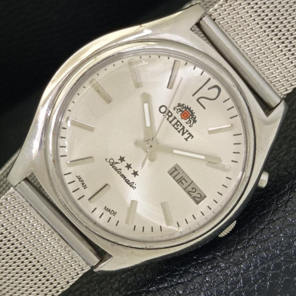 

ВИНТАЖНЫЕ МУЖСКИЕ ЧАСЫ ORIENT AUTOMATIC 46941 ЯПОНИЯ С СЕРЕБРИСТЫМ ЦИФЕРБЛАТОМ a500351-2 R151b-a500351