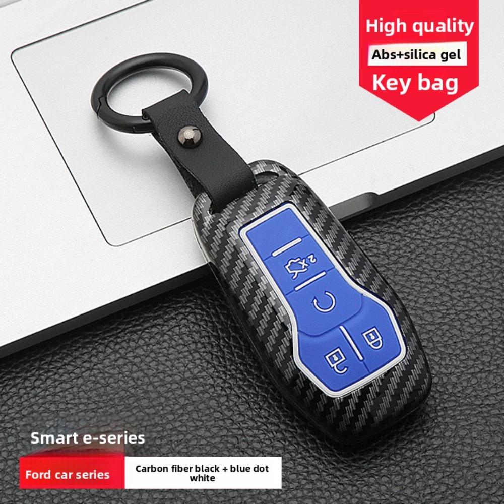 For Ford 2019 Mondeo Key Case Carbon Fiber Cover for Escape Taurus Foldable Key Shell