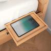 Simple Wall-Mounted Foldable Nightstand Compact Space-Saving Bedside Table with Cup Holder for Dorm Upper Bunk Shelf