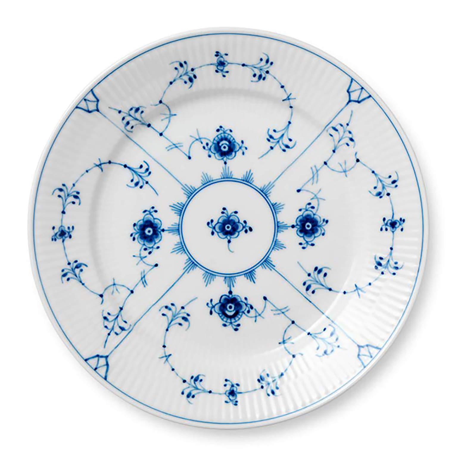 

[Officially Imported] Royal Copenhagen Blue Fluted Plain Plate, 22cm, 1017200