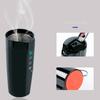 Portable Car Heating Cup Stainless Steel Water Warmer Bottle Car Kettle Coffee Mug LCD Display Temperature 400ML Durable