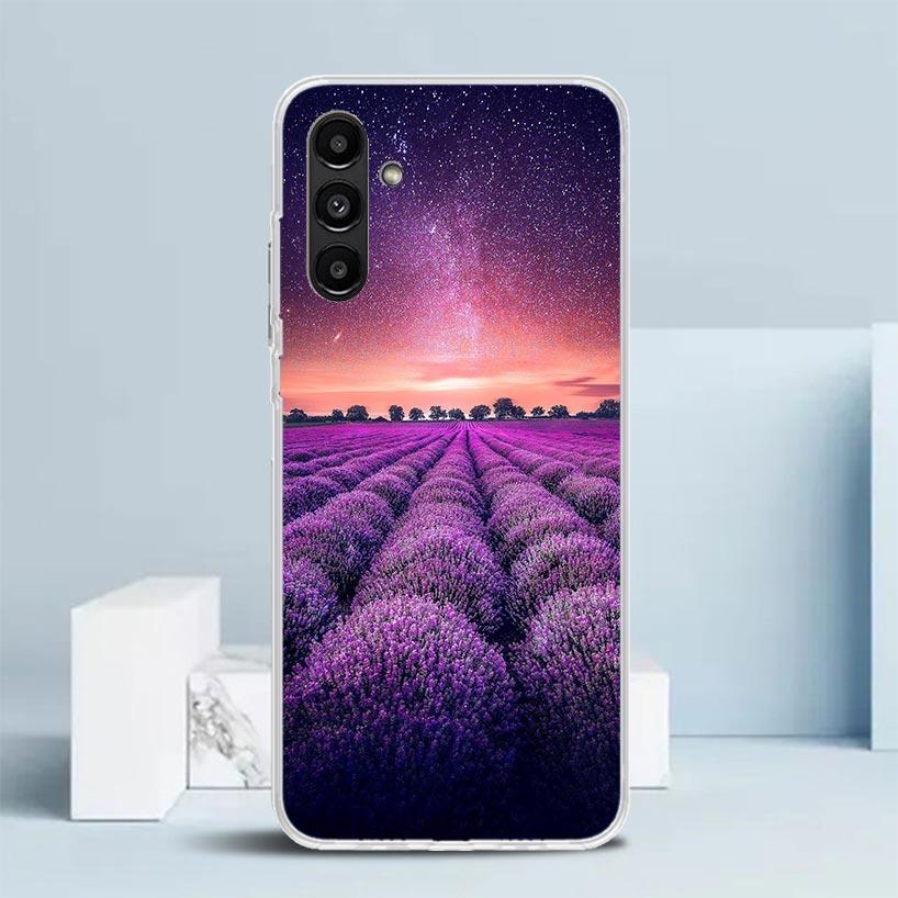 Purple Lavender Flowers Phone Case For Samsung Galaxy A17 A37 A57 A16 A15 A14 A13 A56 A55 A54 A53 A36 A35 A34 A33 A26 A25 A24 A2