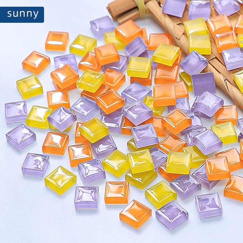 450pcs 1cm Colorful Crystal Glass Mosaic Tiles for Creative DIY Children's Art