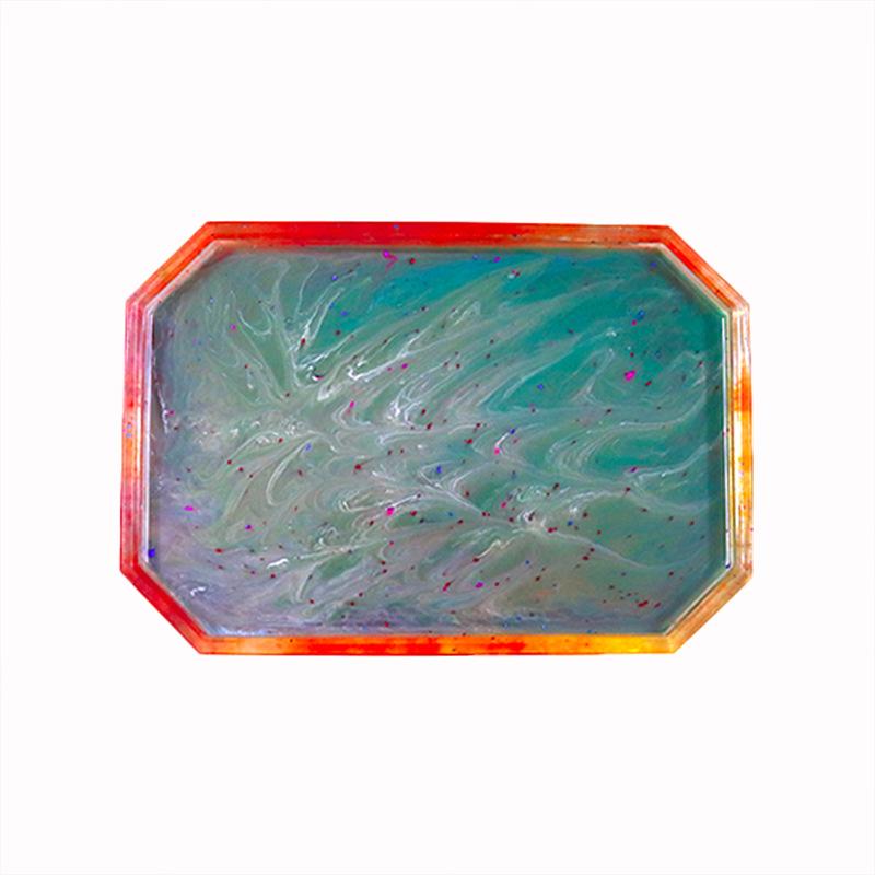 Storage Tray Silicone Mold Octagonal Shape Quincunx Tray Dish Gel Epoxy Resin Molds for Flower Pot Base Craft DIY Plaster Molds